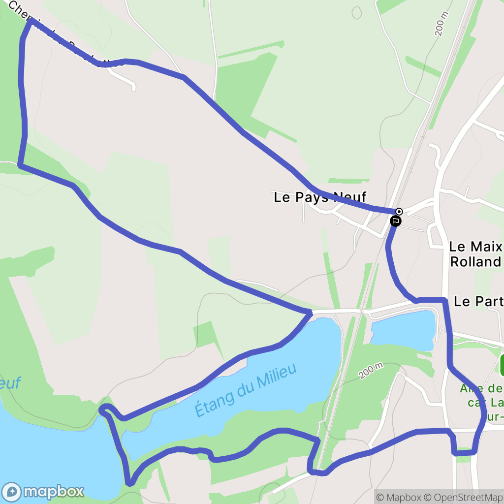 Lamarche-sur-Saône : carte du parcours de randonnée - France