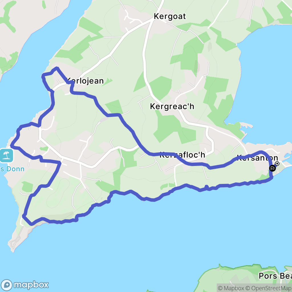 Loperhet : carte du parcours de randonnée - France