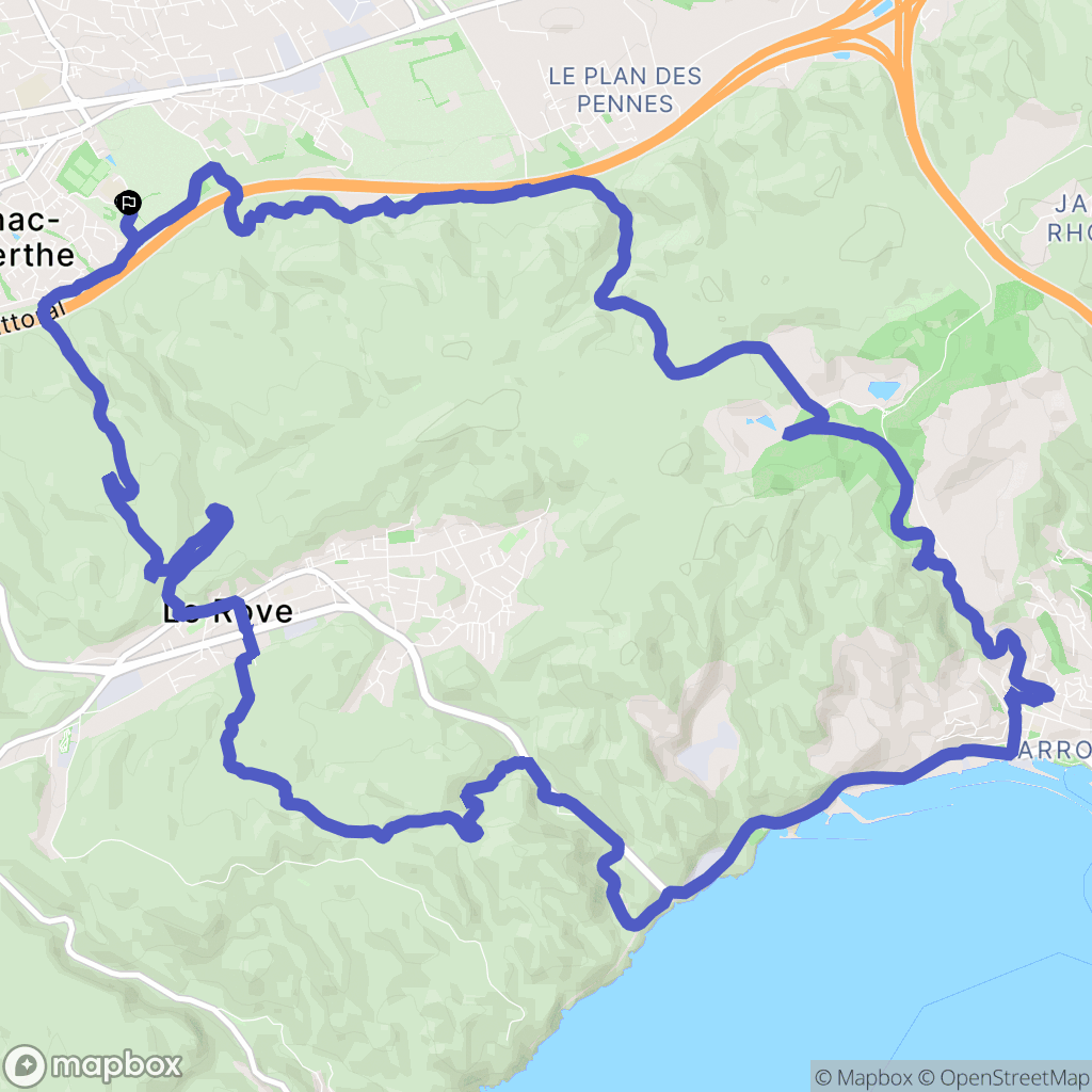 Gignac-la-Nerthe : carte du parcours de randonnée - France