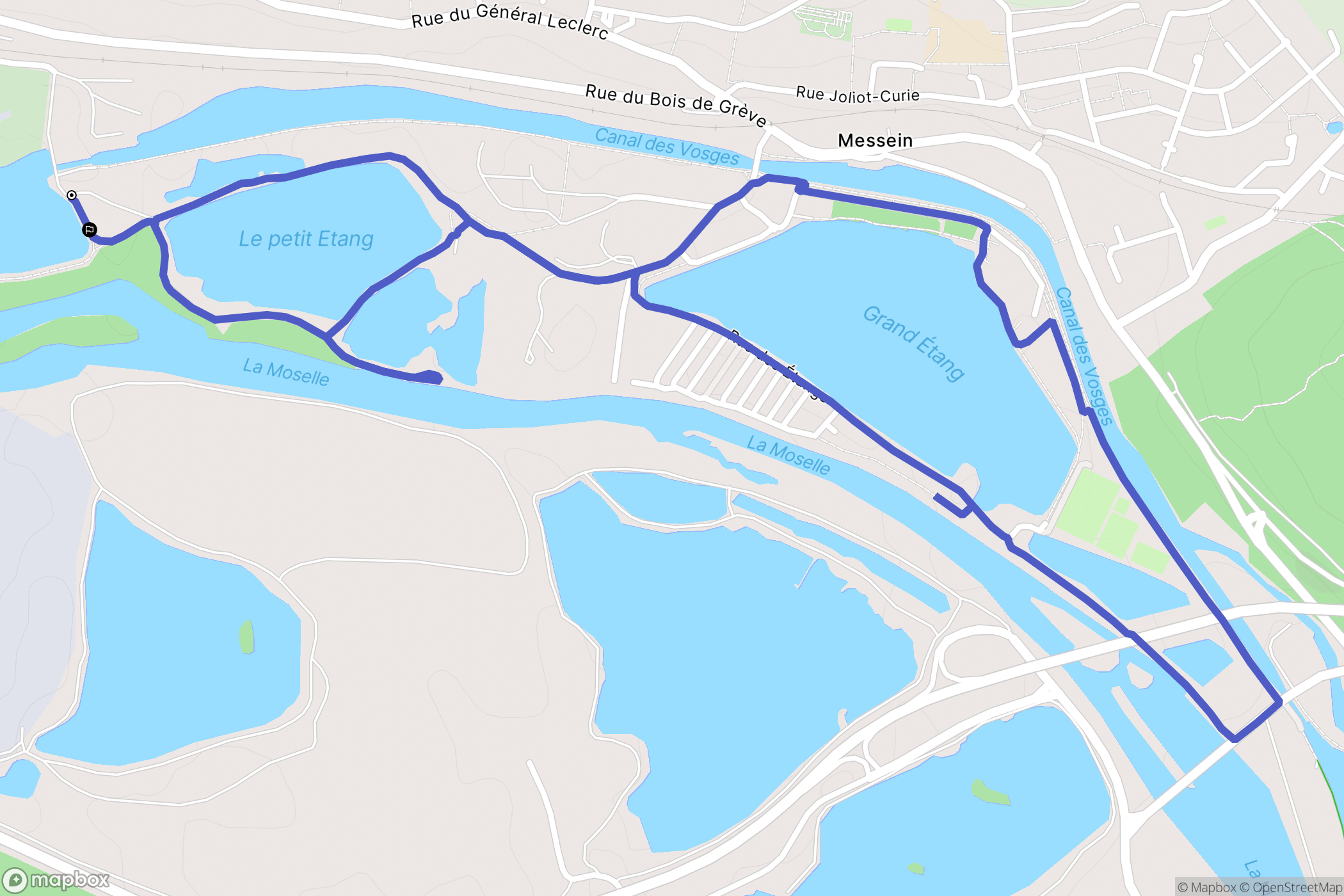 Messein : carte du parcours de randonnée - France