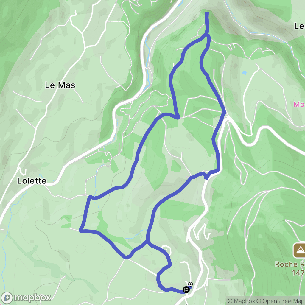 Lans-en-Vercors : carte du parcours de randonnée - France
