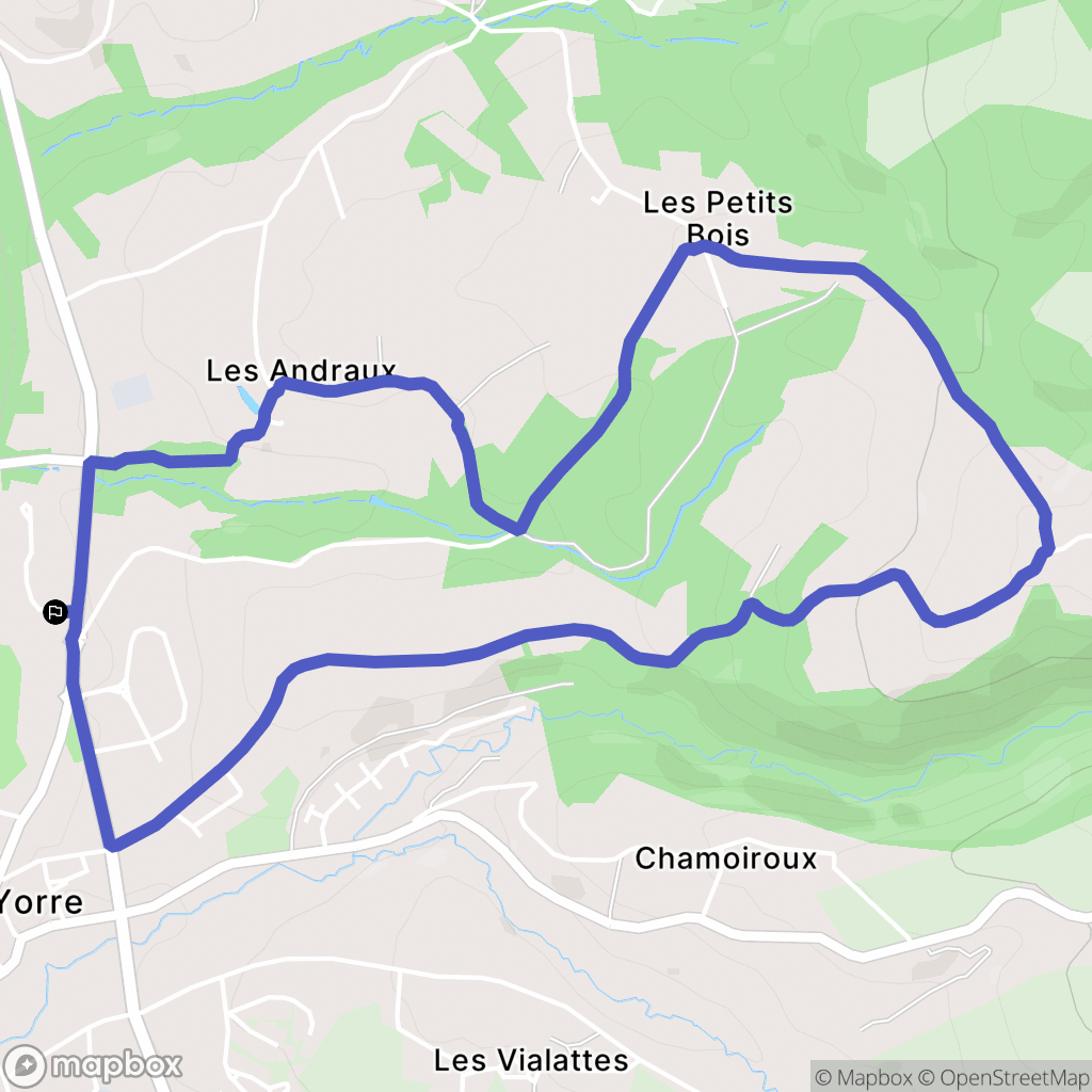 Saint-Yorre : carte du parcours de randonnée - France