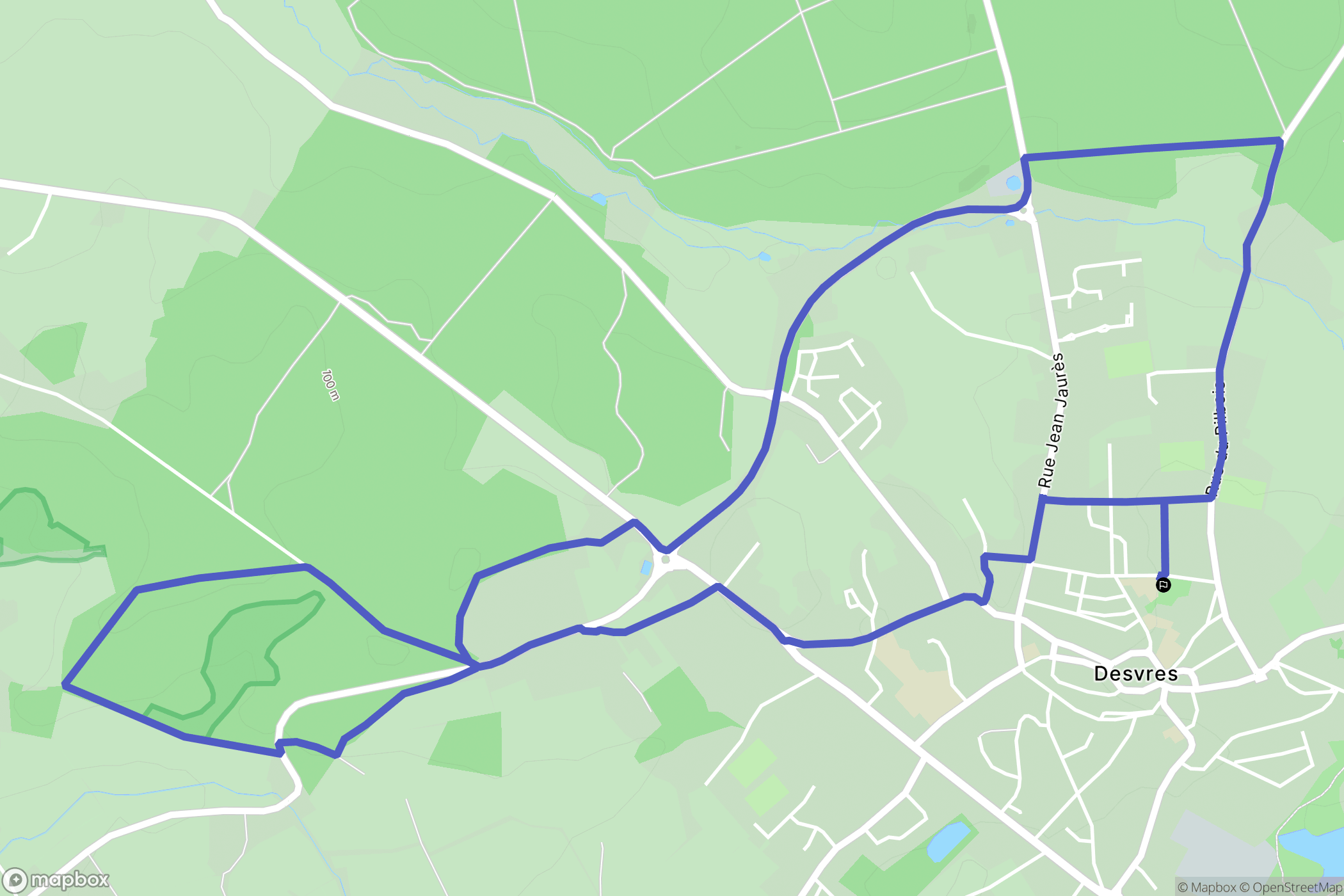 Desvres : carte du parcours de randonnée - France