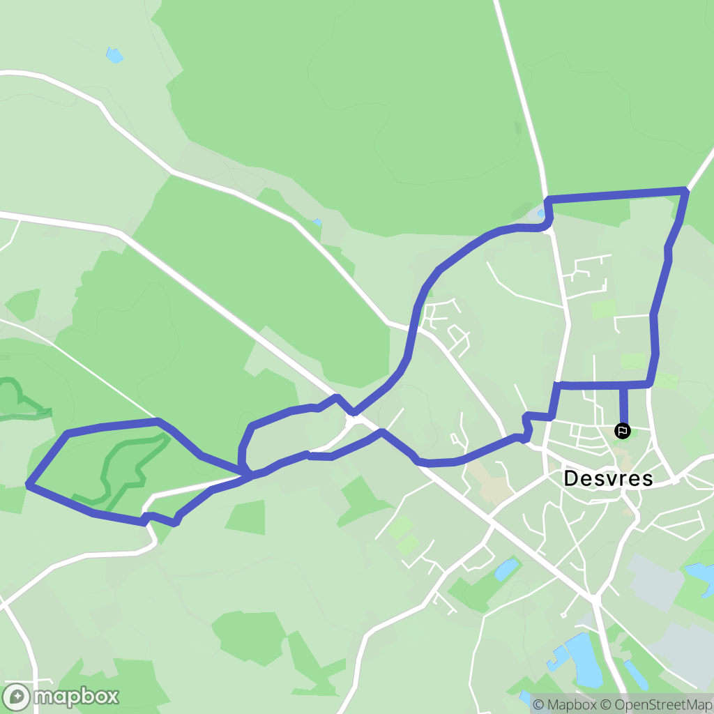 Desvres : carte du parcours de randonnée - France
