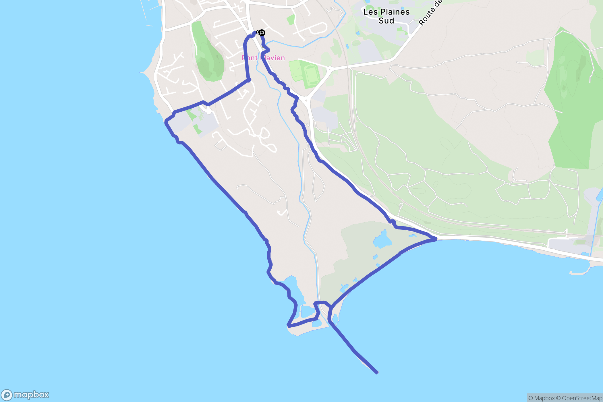 Saint-Chamas : carte du parcours de randonnée - France