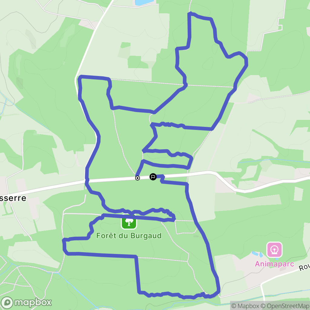 Le Burgaud : carte du parcours de randonnée - France