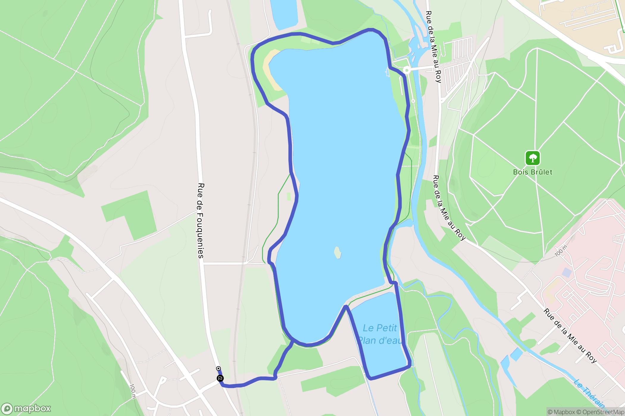 Beauvais : carte du parcours de randonnée - France