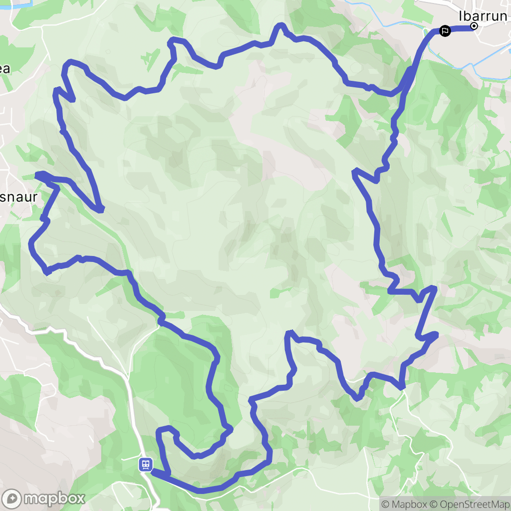 Saint-Pée-sur-Nivelle : carte du parcours de randonnée - France