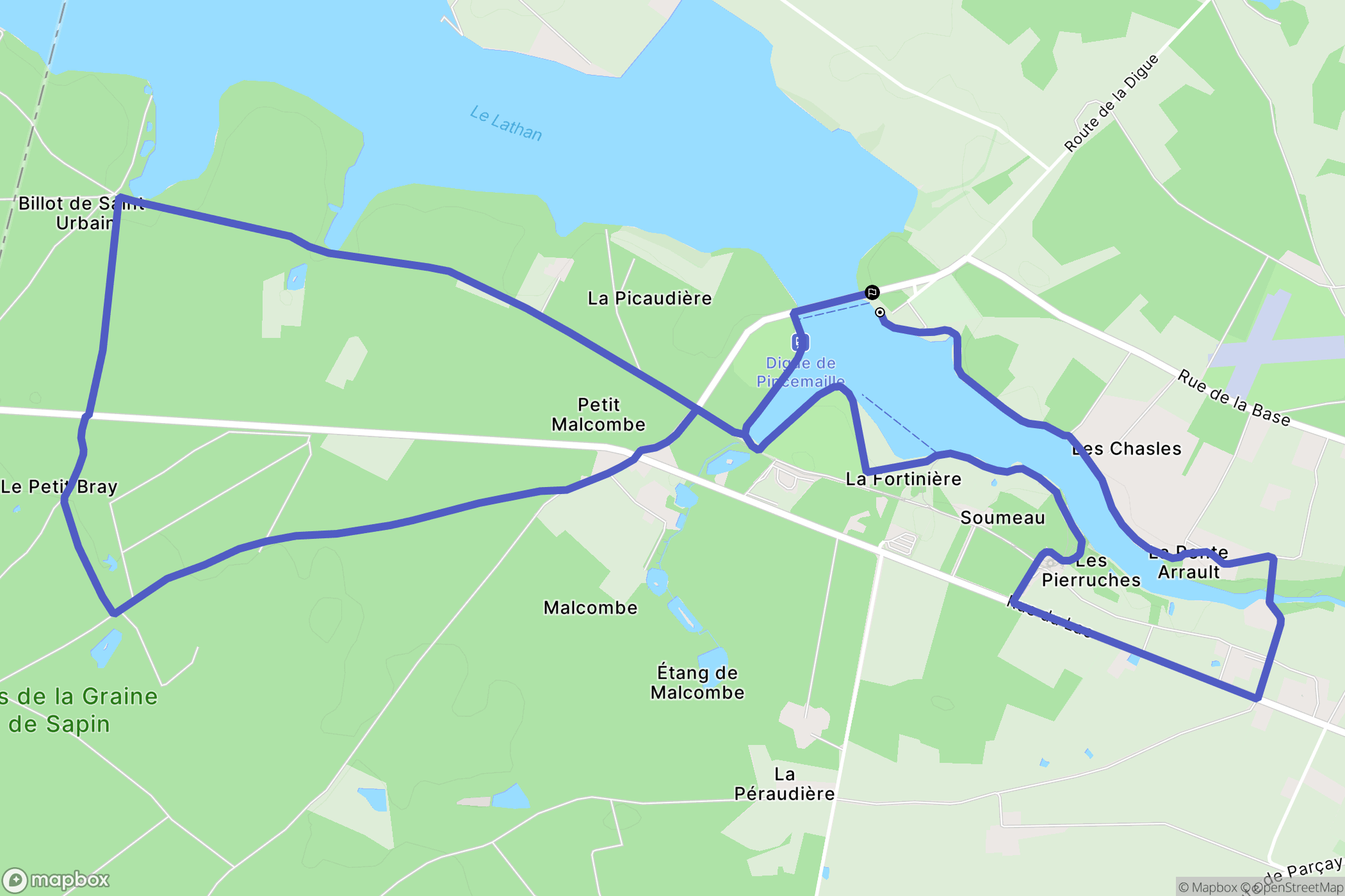 Rillé : carte du parcours de randonnée - France