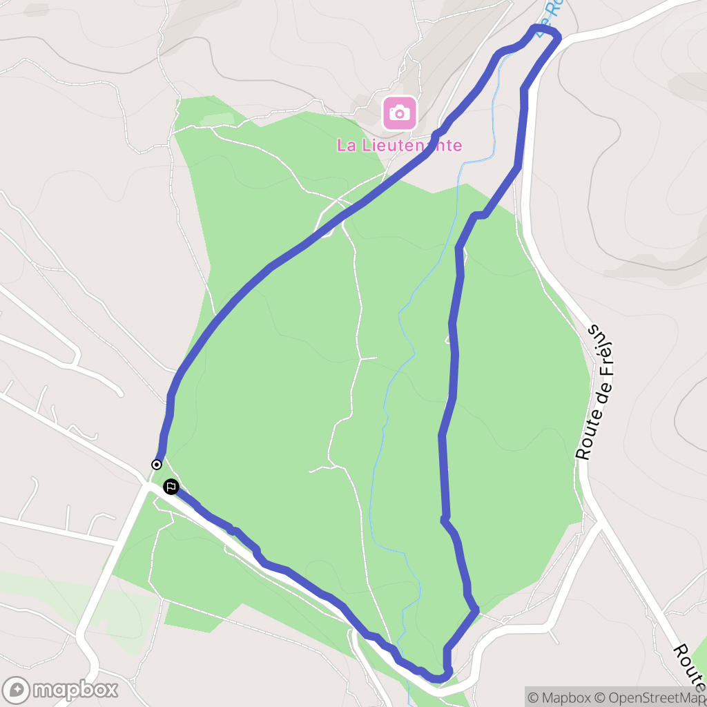 Puget-sur-Argens : carte du parcours de randonnée - France