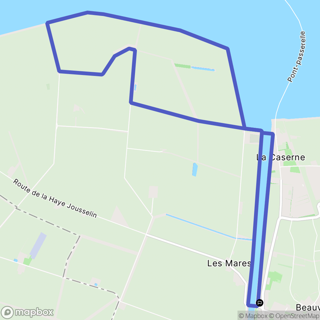 Beauvoir : carte du parcours de randonnée - France
