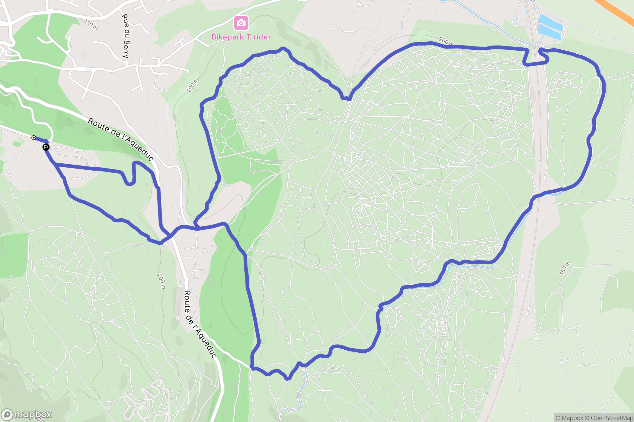 Ventabren : carte du parcours de randonnée - France