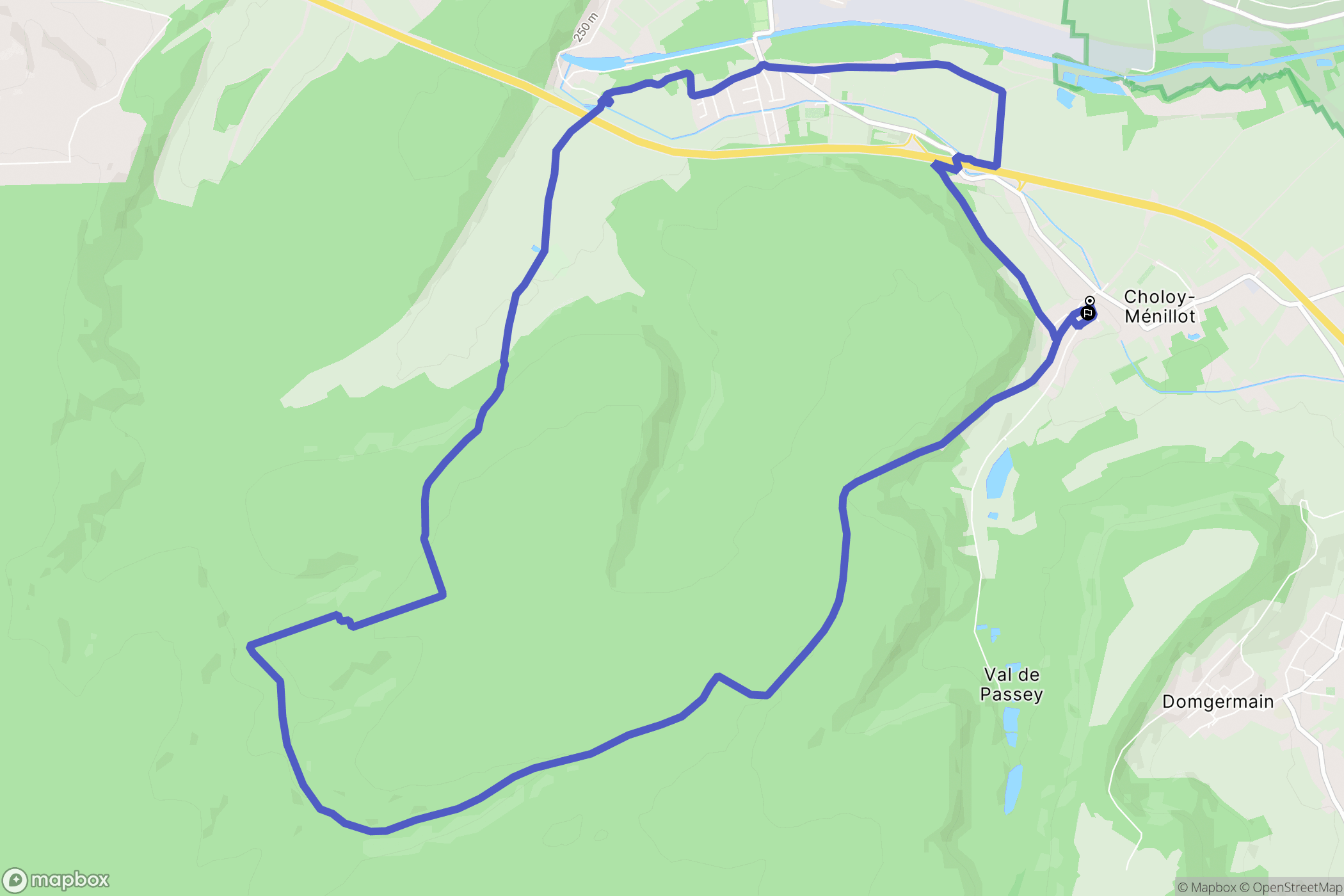 Choloy-Ménillot : carte du parcours de randonnée - France