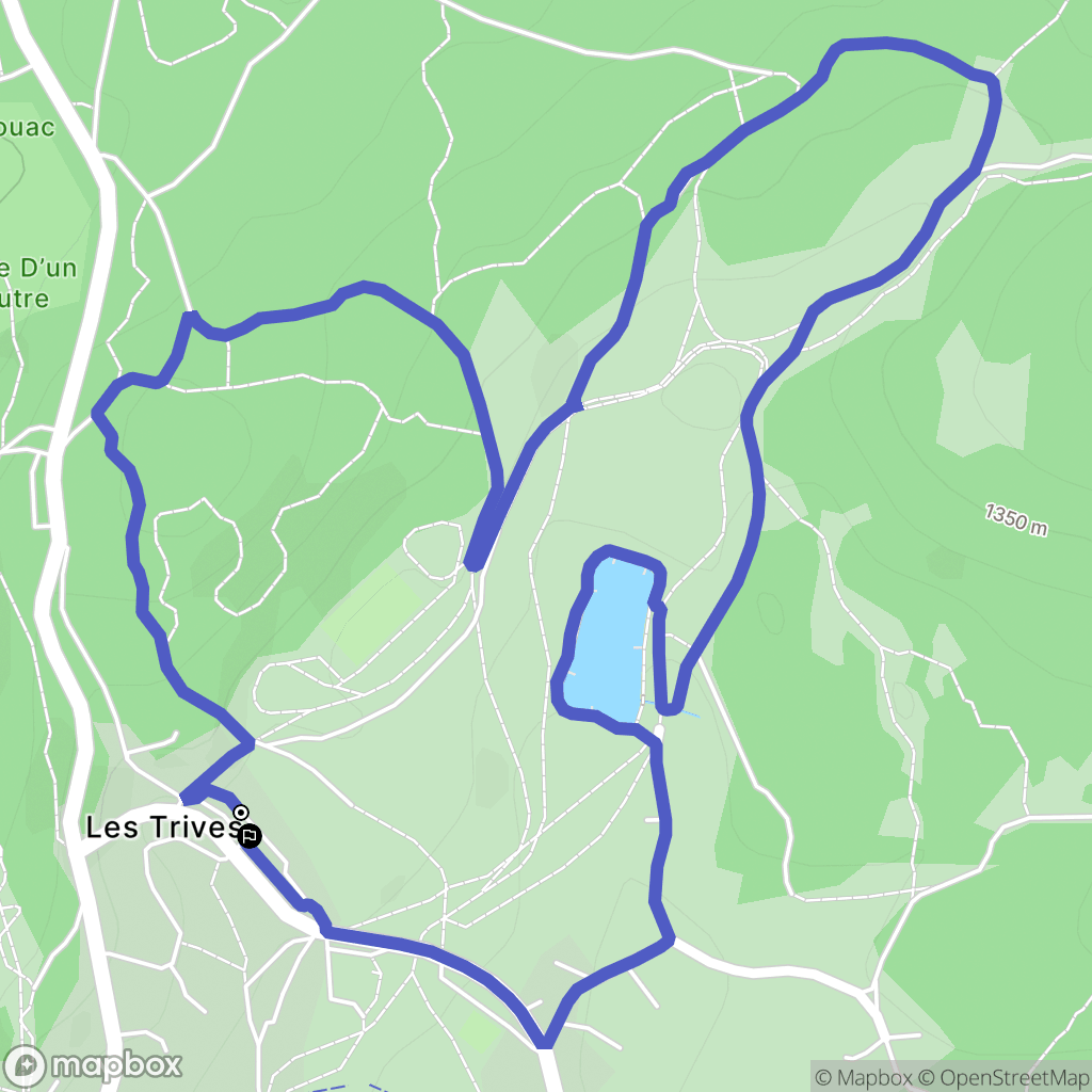 Les Deserts : carte du parcours de randonnée - France