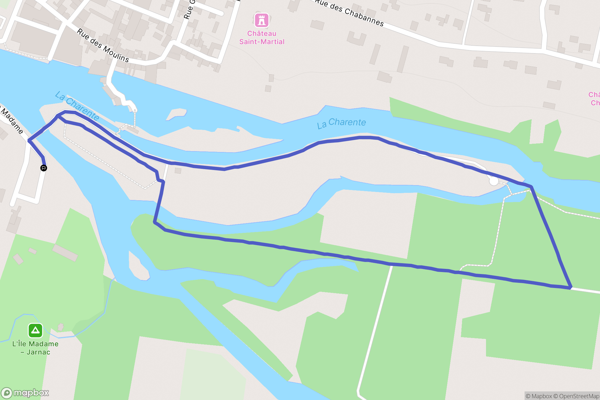 Mainxe-Gondeville : carte du parcours de randonnée - France