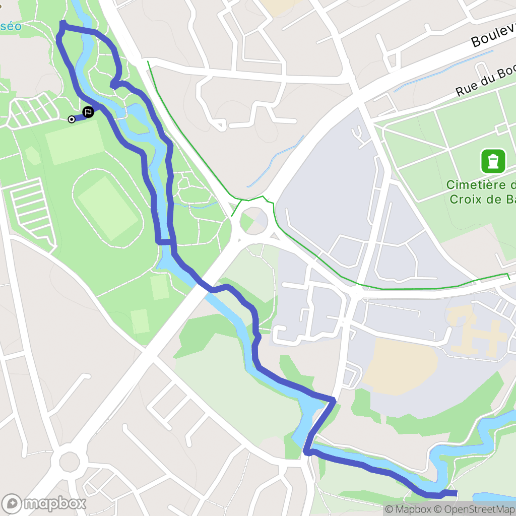Cholet : carte du parcours de randonnée - France
