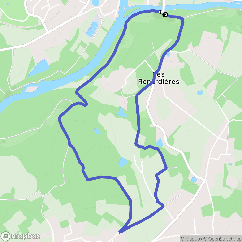 Saint-Priest-Taurion : carte du parcours de randonnée - France