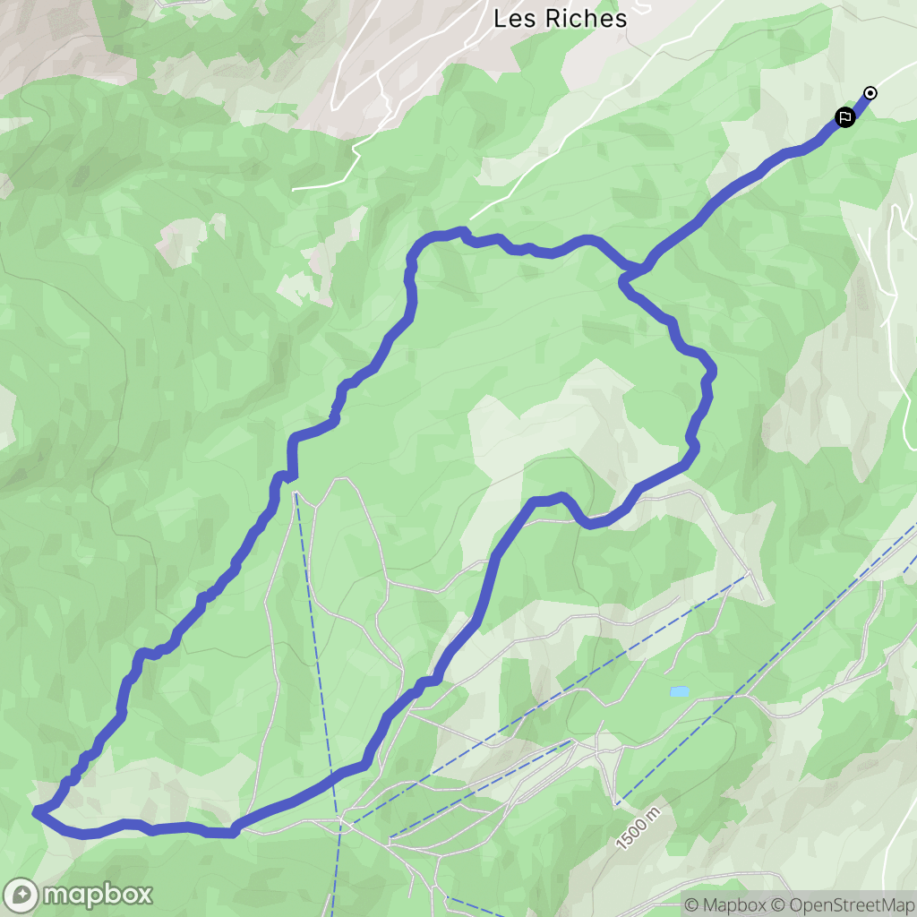 Combloux : carte du parcours de randonnée - France