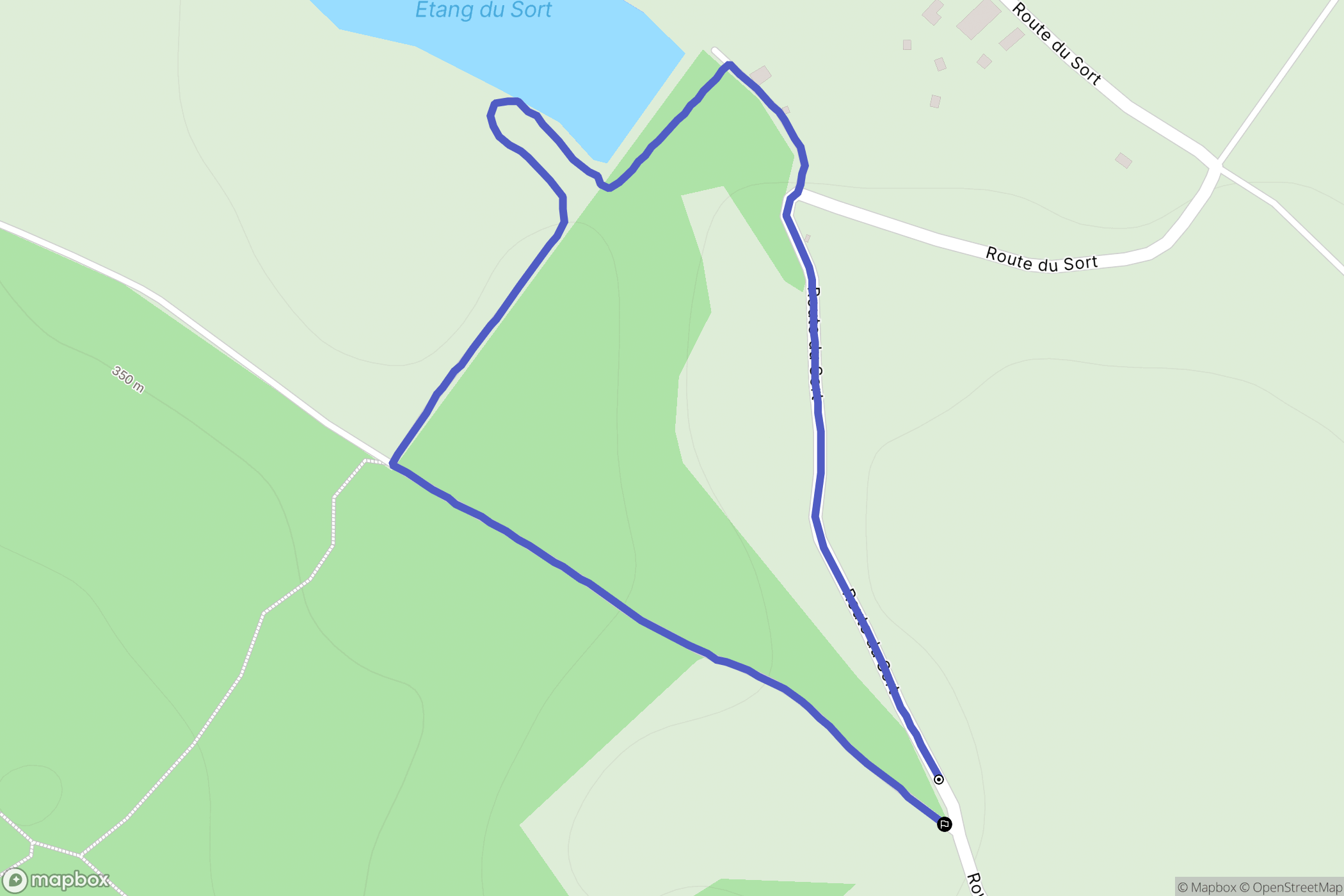 Courtenay : carte du parcours de randonnée - France
