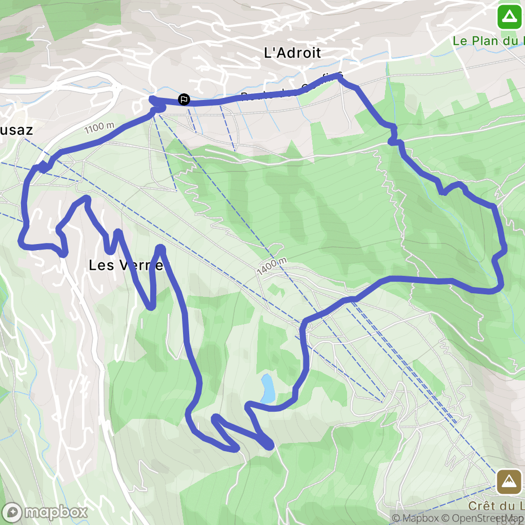 La Clusaz : carte du parcours de randonnée - France