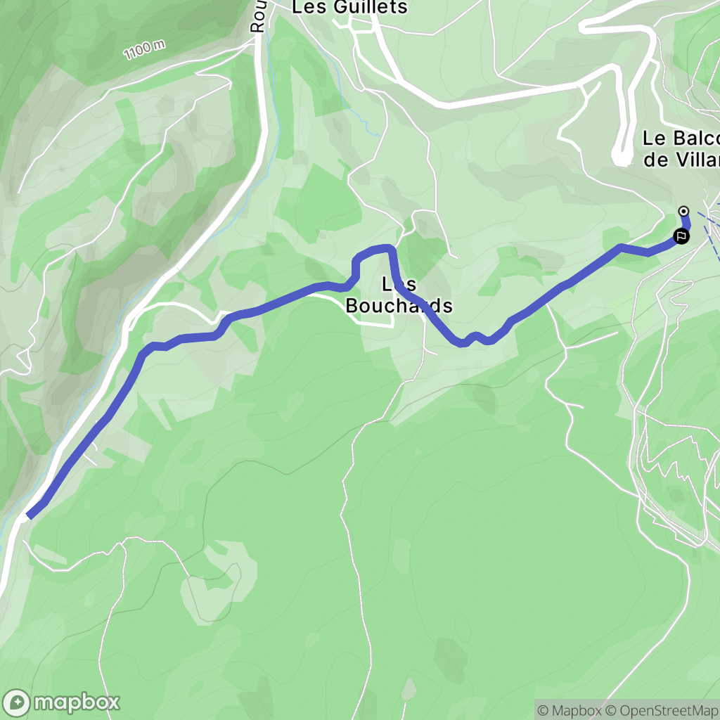 Villard-de-Lans : carte du parcours de randonnée - France