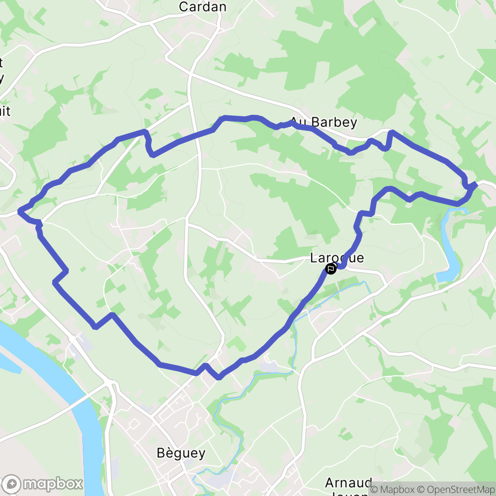 Laroque : carte du parcours de randonnée - France