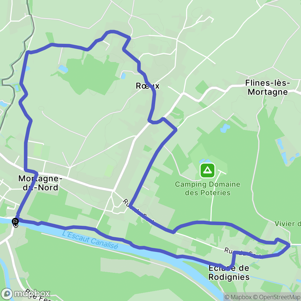 Mortagne-du-Nord : carte du parcours de randonnée - France