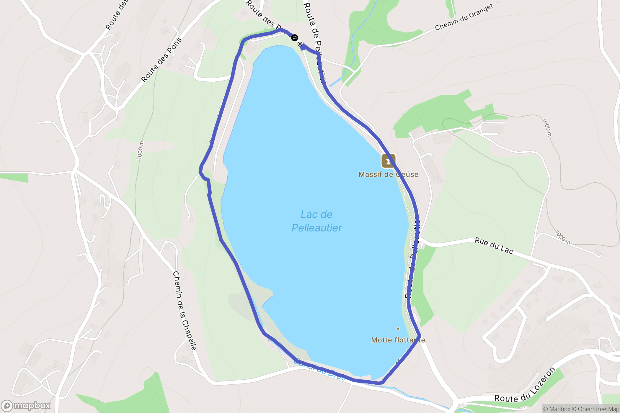 La Freissinouse : carte du parcours de randonnée - France