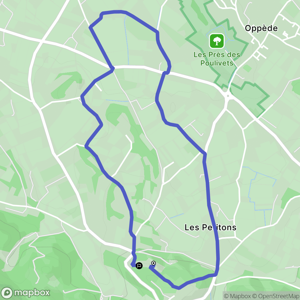 Oppède : carte du parcours de randonnée - France