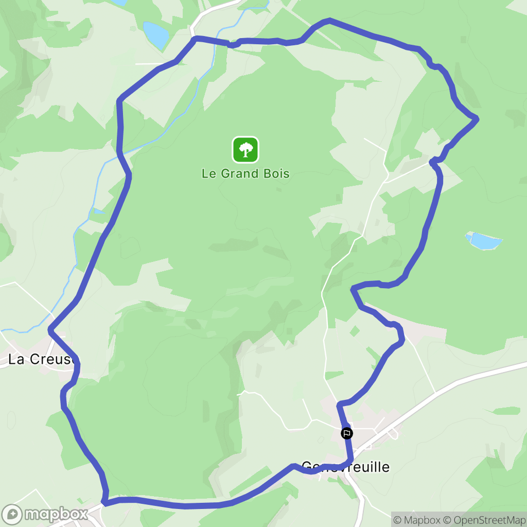 Genevreuille : carte du parcours de randonnée - France