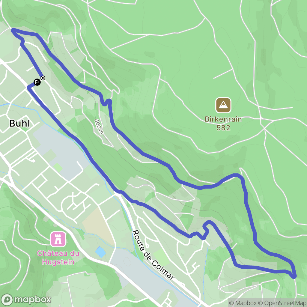 Buhl : carte du parcours de randonnée - France