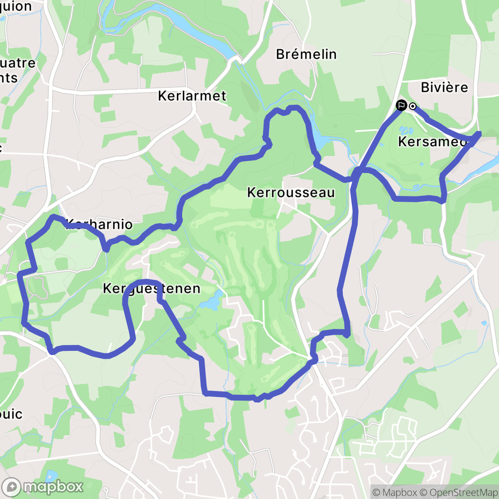 Pont-Scorff : carte du parcours de randonnée - France