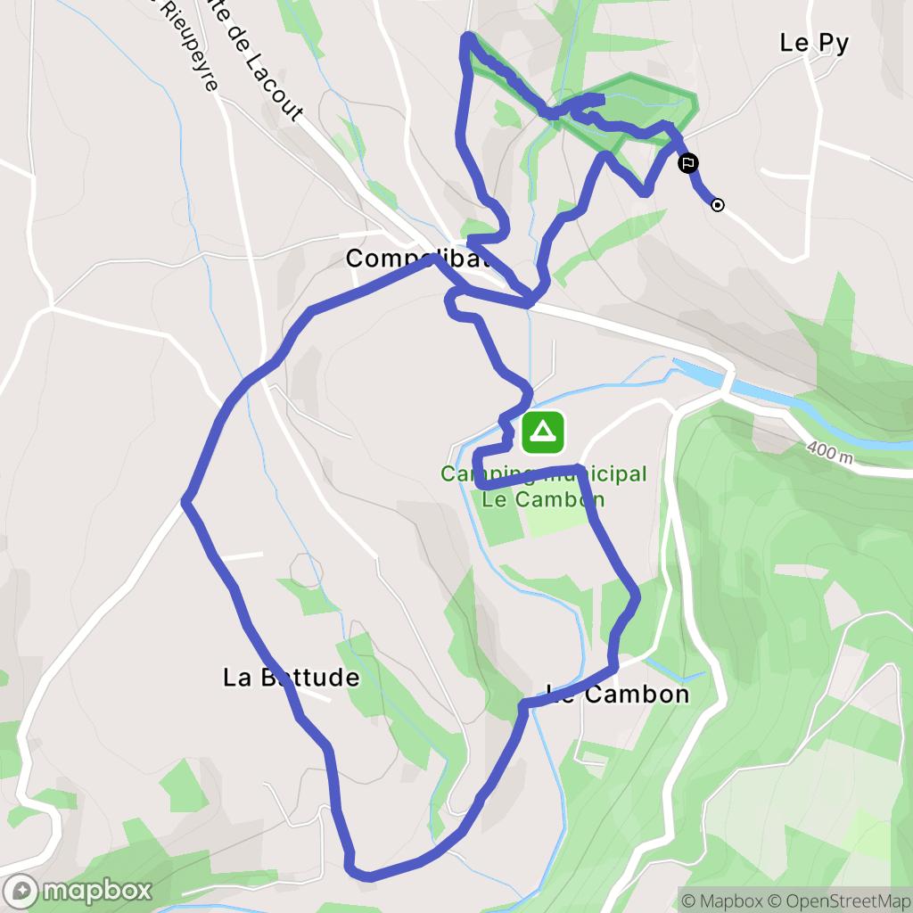Compolibat : carte du parcours de randonnée - France