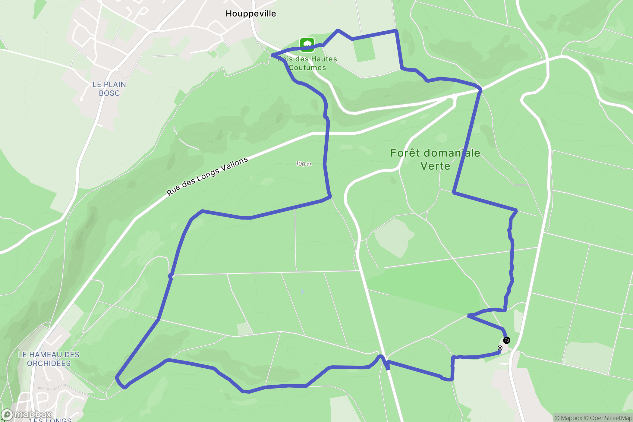 Bois-Guillaume : carte du parcours de randonnée - France