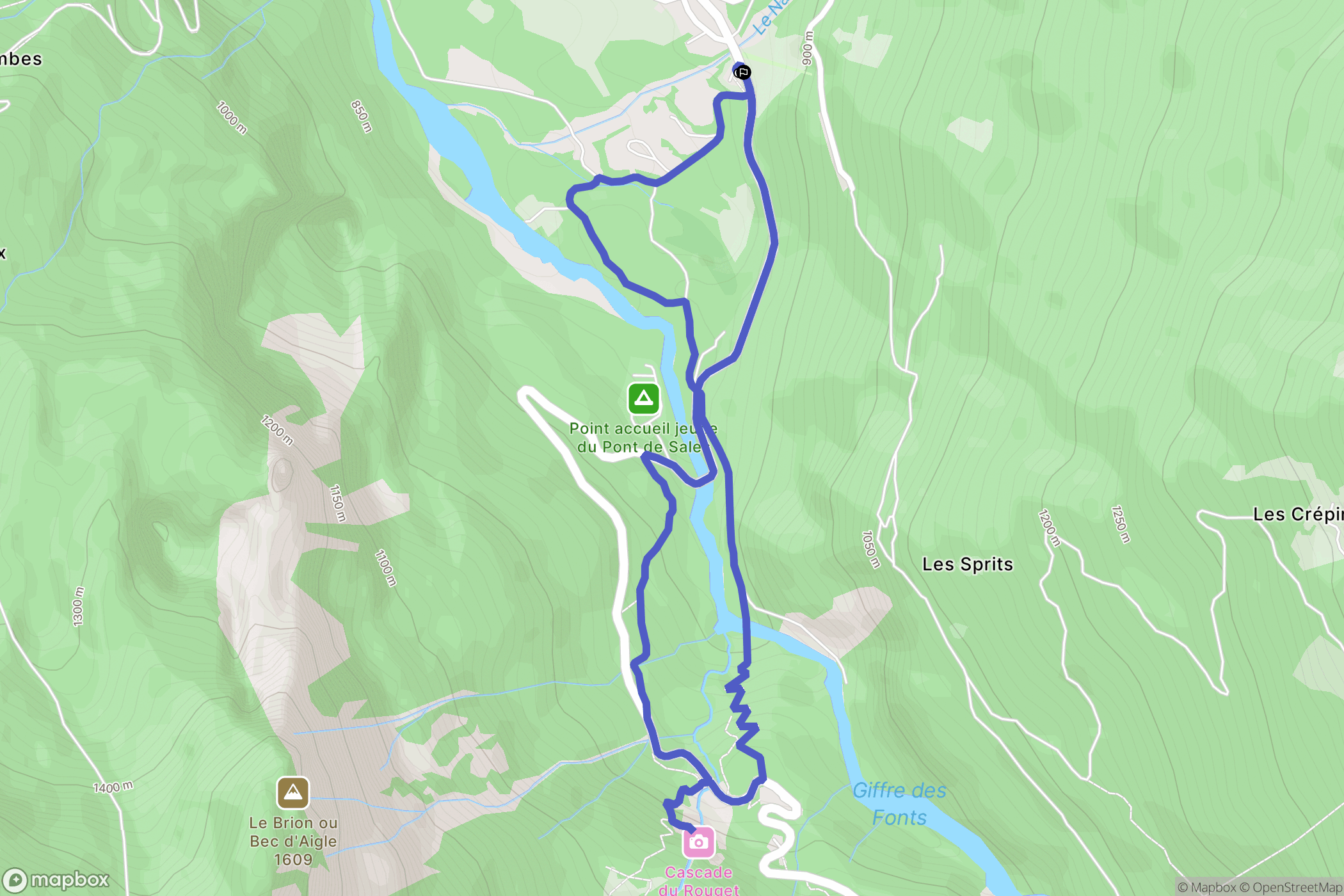 Sixt-Fer-à-Cheval : carte du parcours de randonnée - France