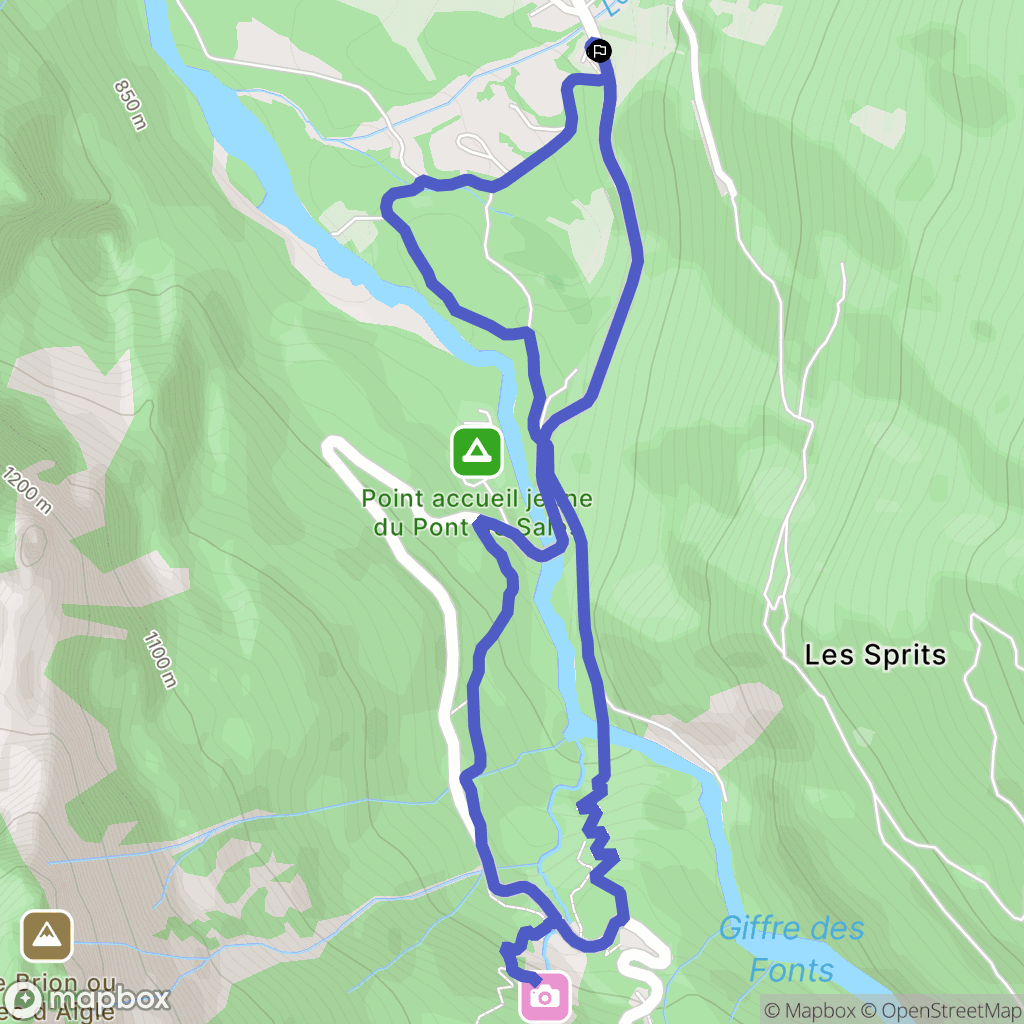 Sixt-Fer-à-Cheval : carte du parcours de randonnée - France