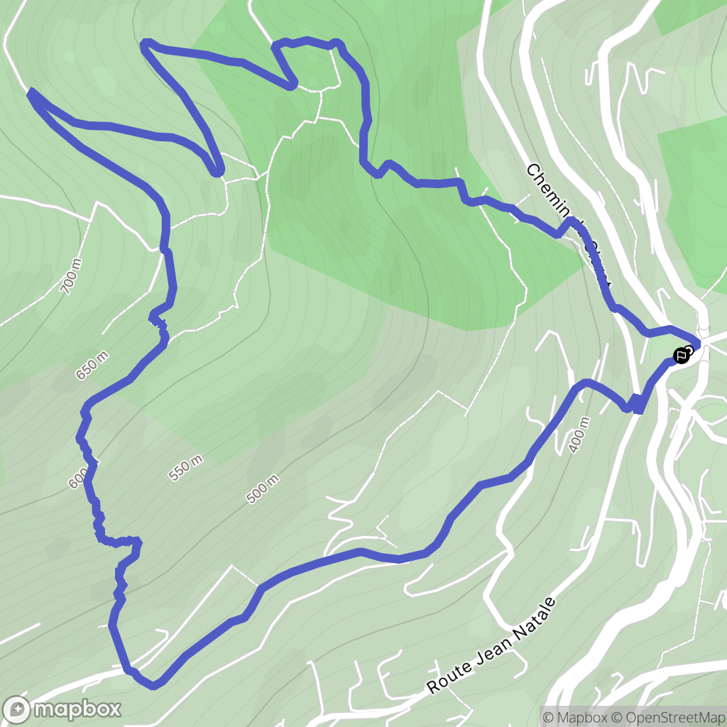 Carros : carte du parcours de randonnée - France