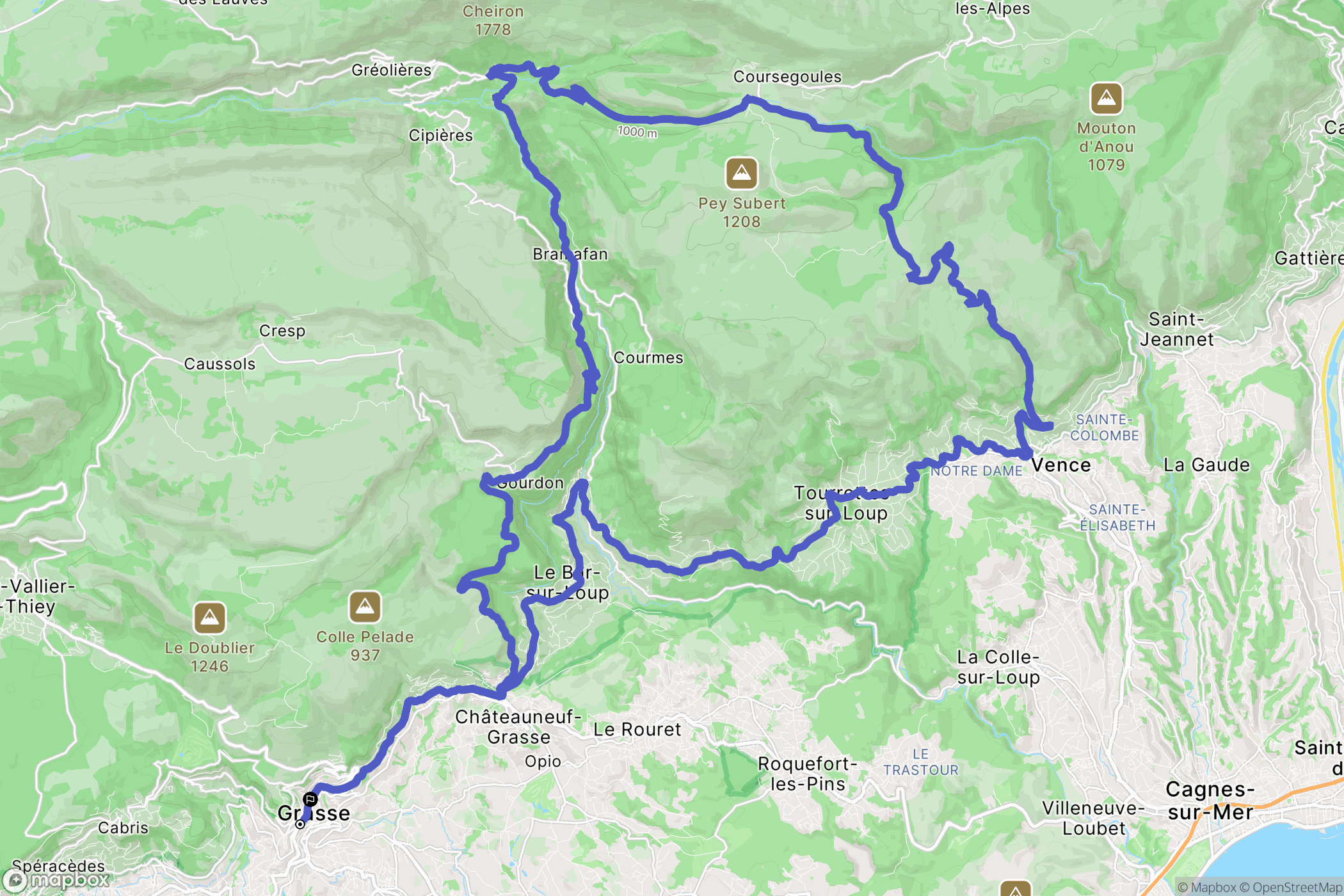 Grasse: routekaart voor buitenactiviteiten - France