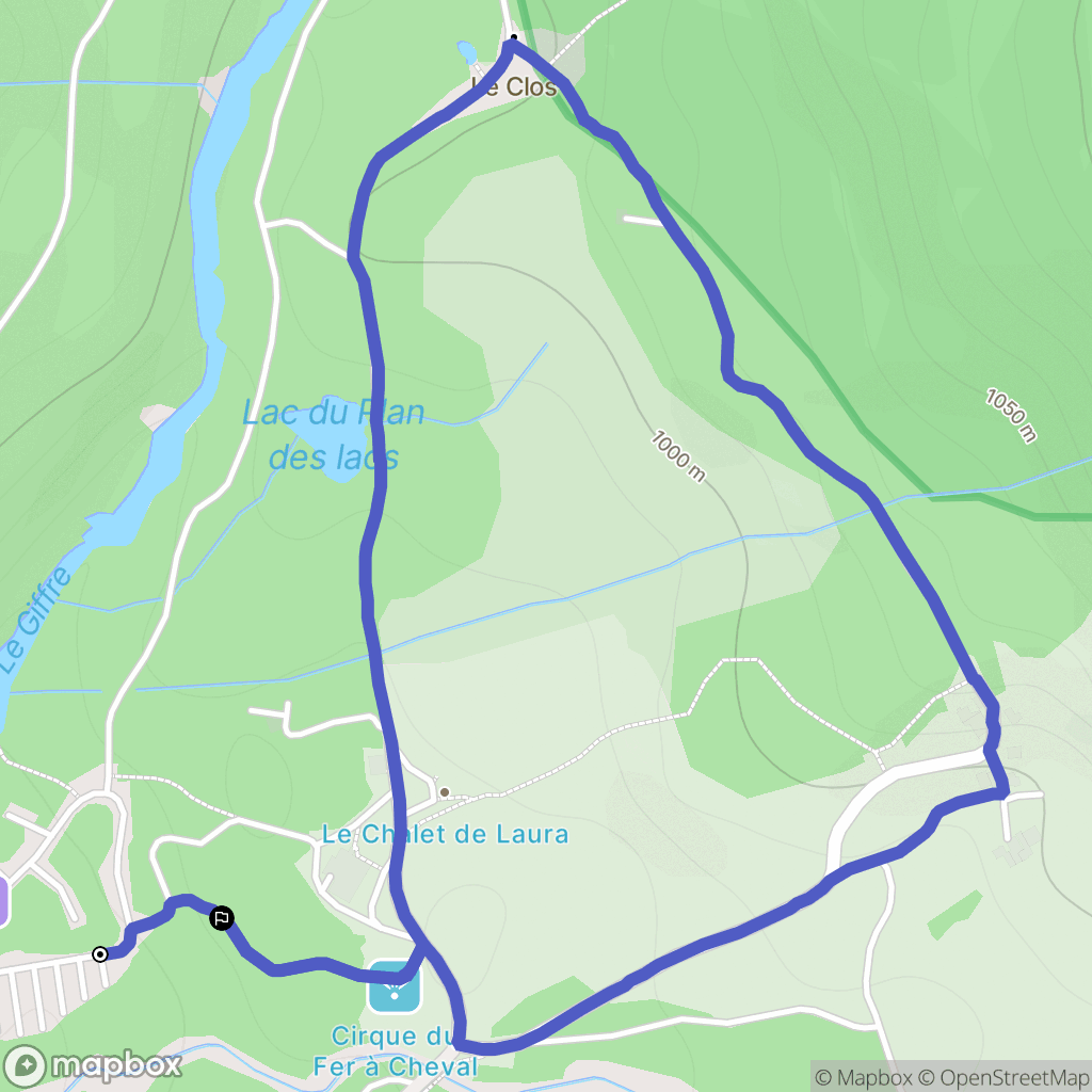 Sixt-Fer-à-Cheval : carte du parcours de randonnée - France