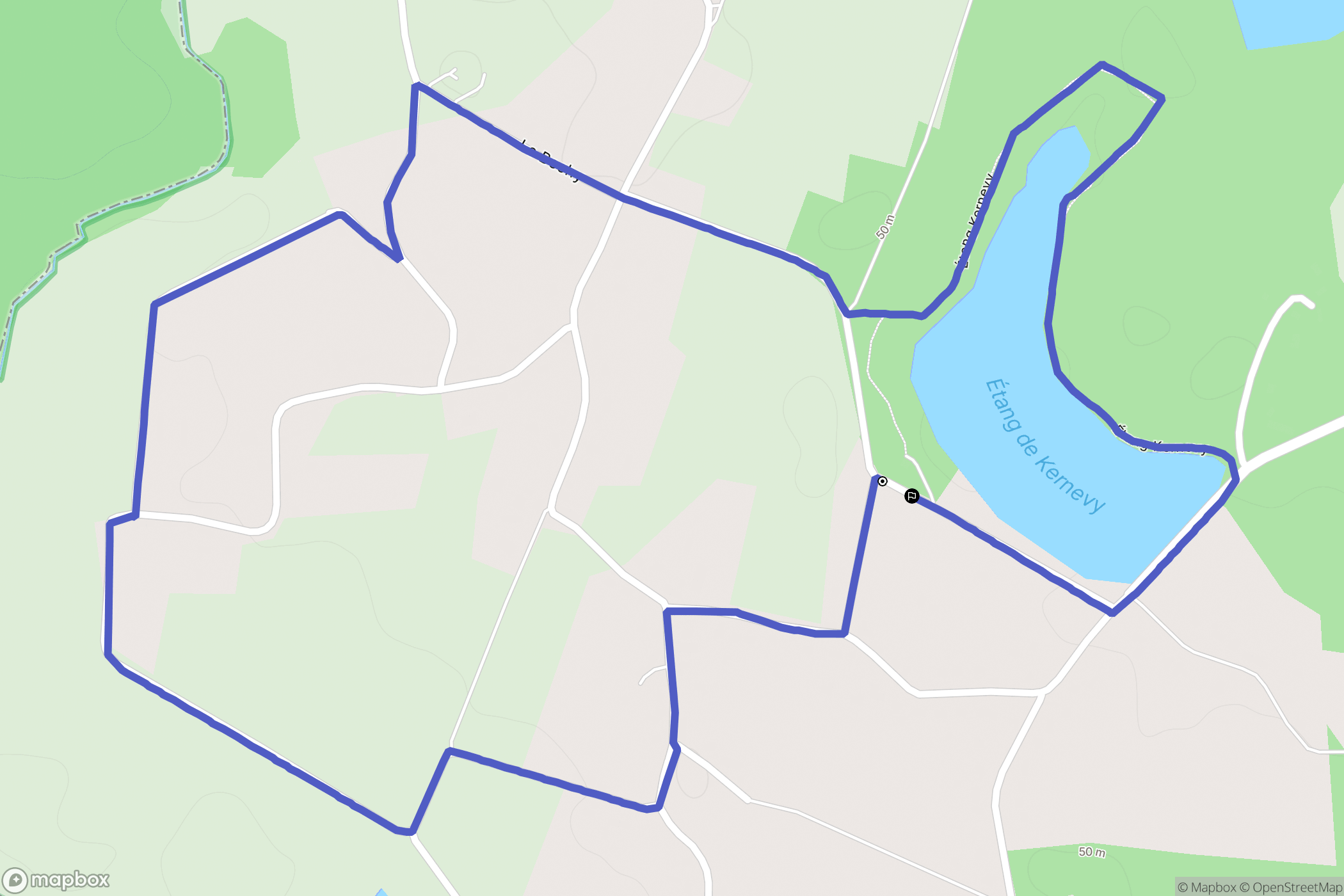 Saint-Dolay : carte du parcours de randonnée - France