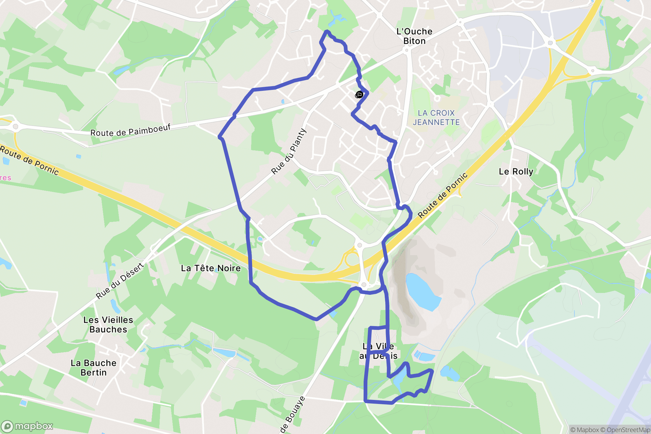 Bouguenais : carte du parcours de randonnée - France
