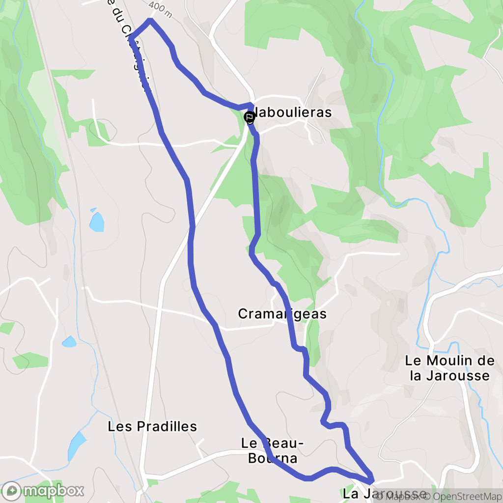 Glanges : carte du parcours de randonnée - France