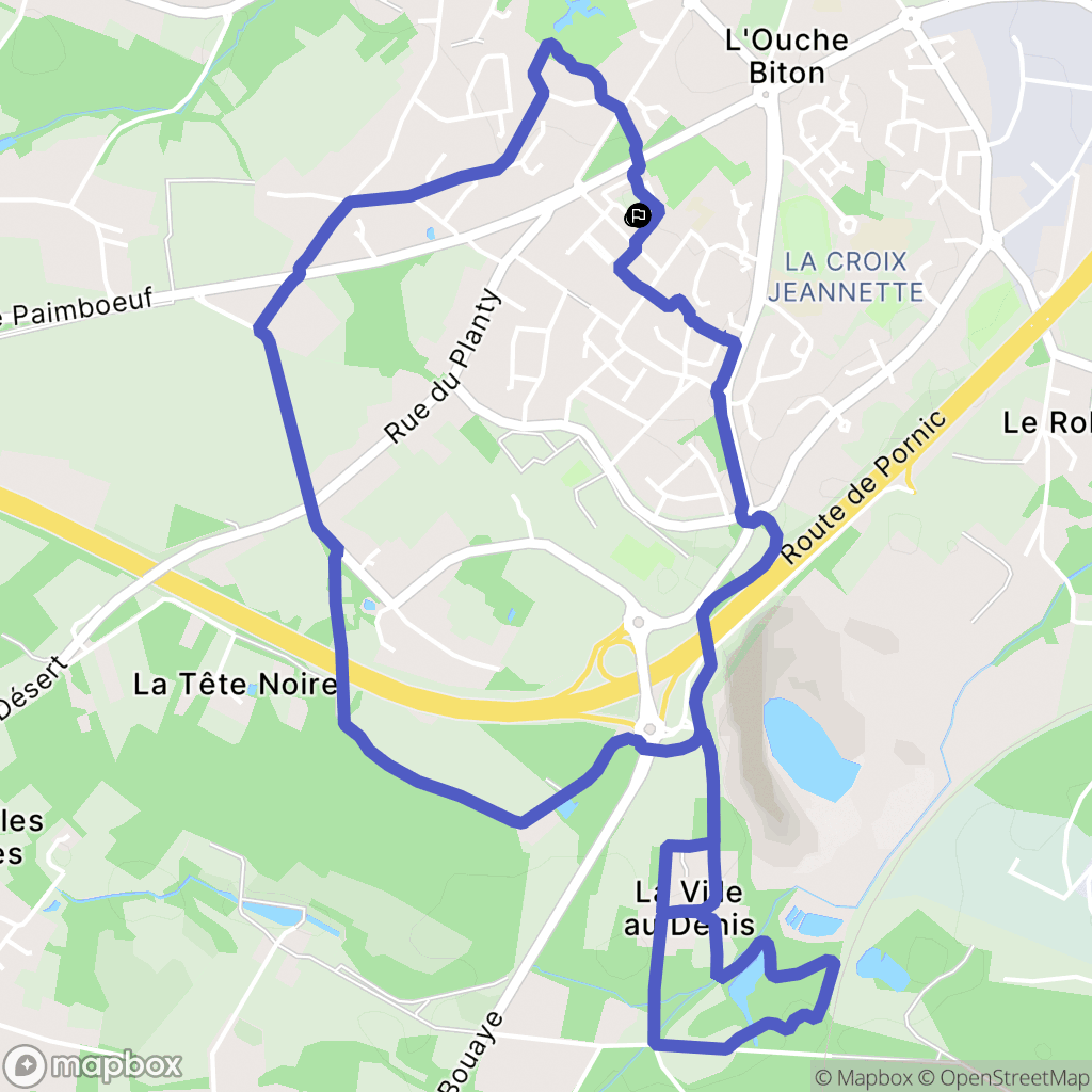Bouguenais : carte du parcours de randonnée - France