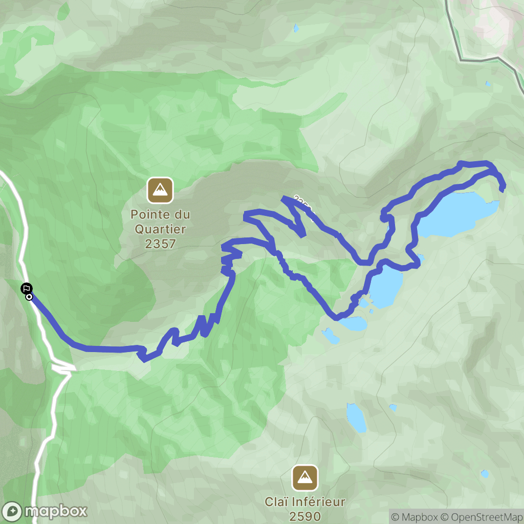Saint-Étienne-de-Tinée : carte du parcours de randonnée - France