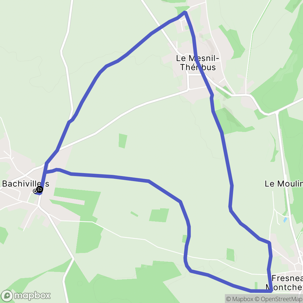 Montchevreuil : carte du parcours de randonnée - France
