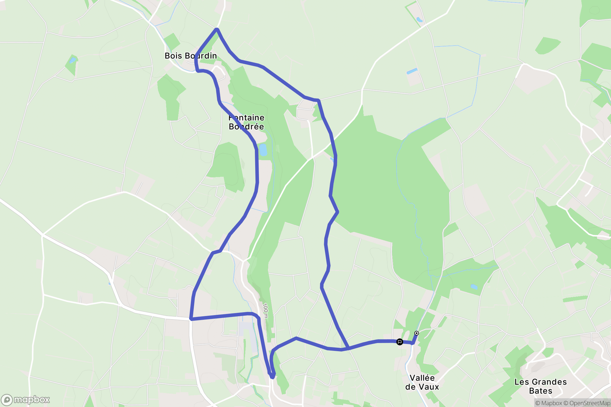 Chançay : carte du parcours de randonnée - France