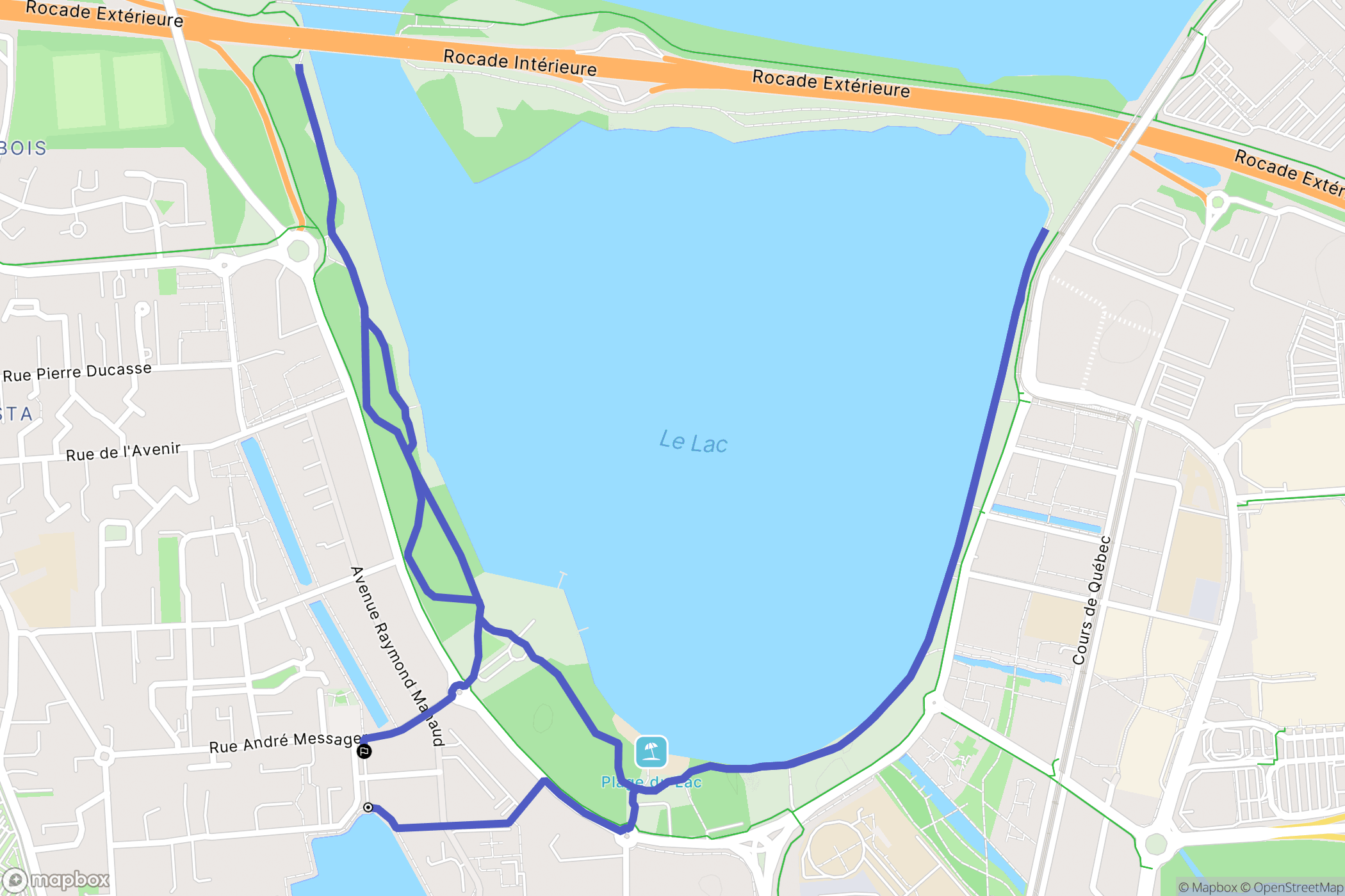 Bruges : carte du parcours de randonnée - France