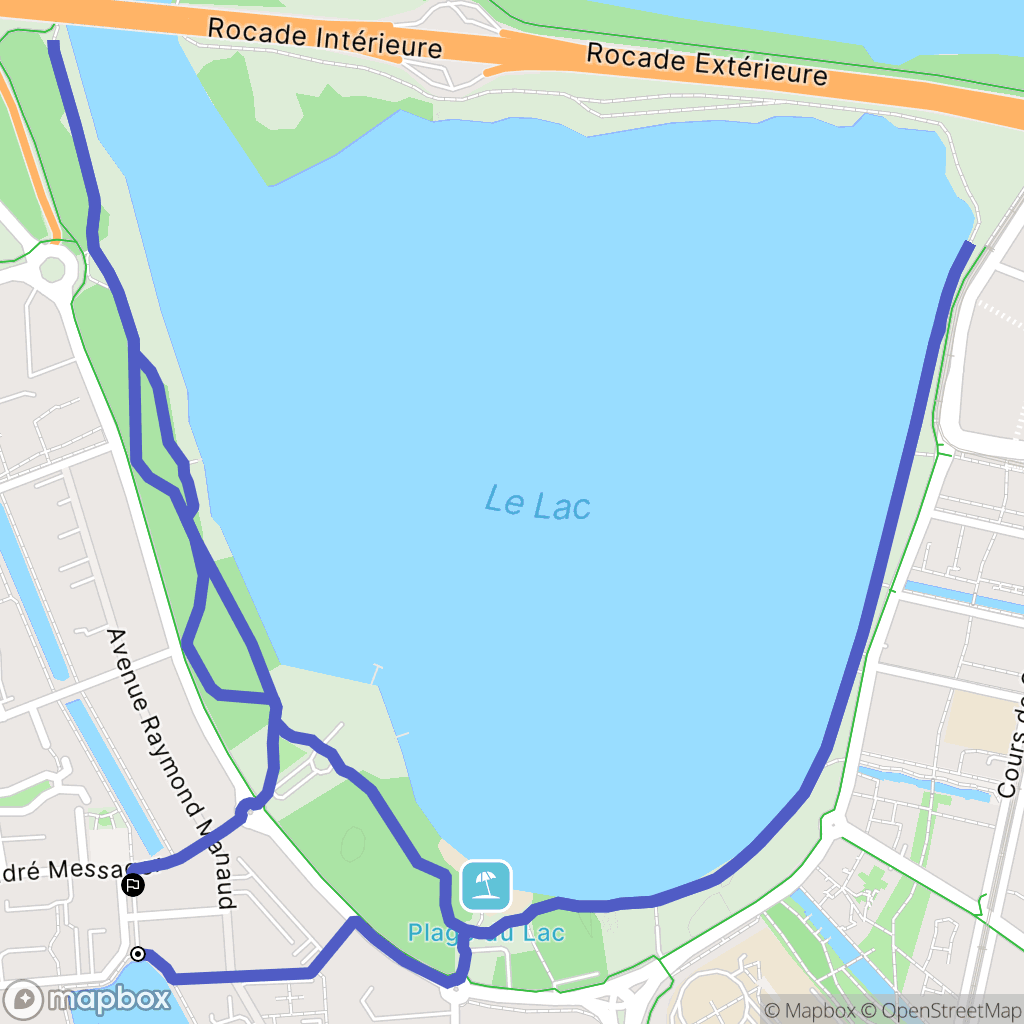 Bruges : carte du parcours de randonnée - France