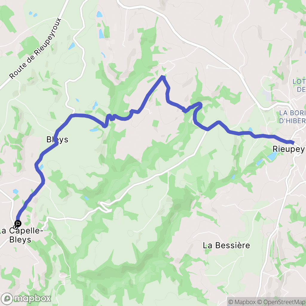 La Capelle-Bleys : carte du parcours de randonnée - France
