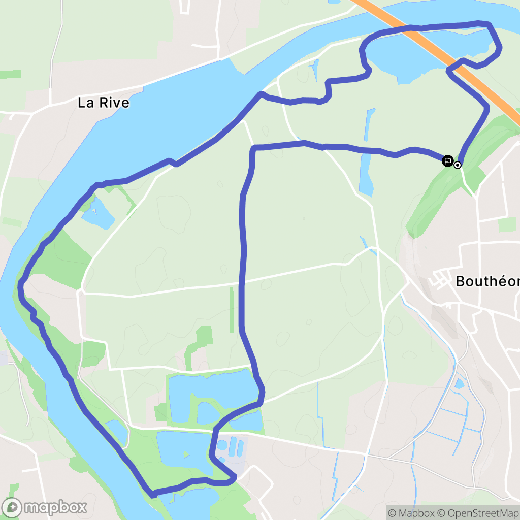 Andrézieux-Bouthéon : carte du parcours de randonnée - France